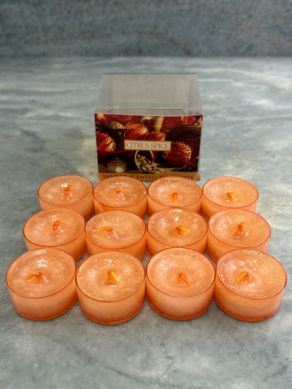 RETIRED Yankee Candle Citrus Spice Tea Light Candles 12 Pack UNLIT Fall Autumn